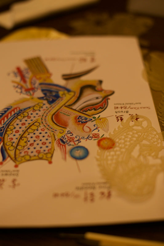 a close up of a piece of paper with a drawing on it