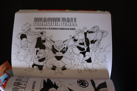Dragon ball characters in a coloring book