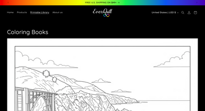 Printable Library Membership (Monthly)