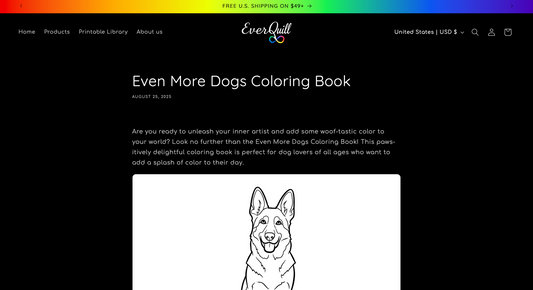 Printable Library Membership (Monthly)